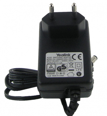 Фото Блок питания Yealink 5VDC, 1.2A Блок питания Yealink 5VDC, 1.2A